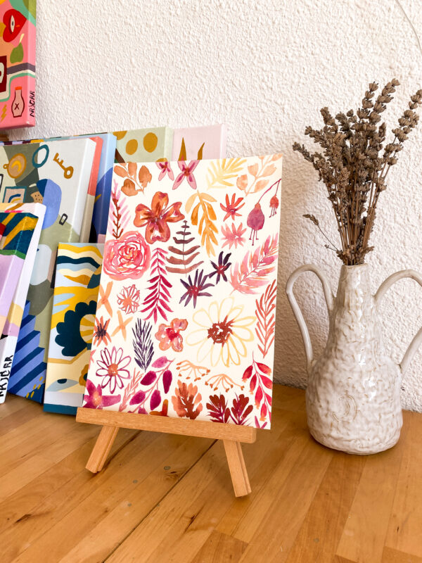 Peinture aquarelle fleurs œuvre originale – Image 4