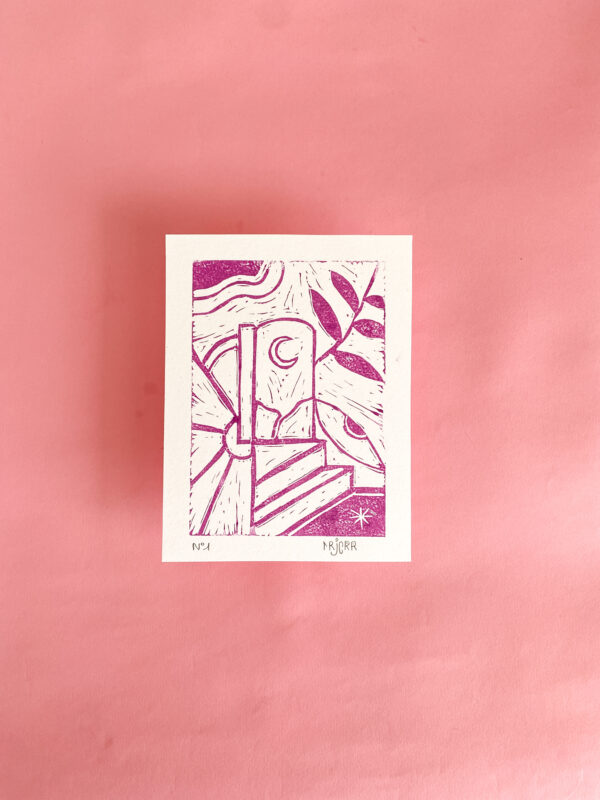 Gravure paysage lunaire