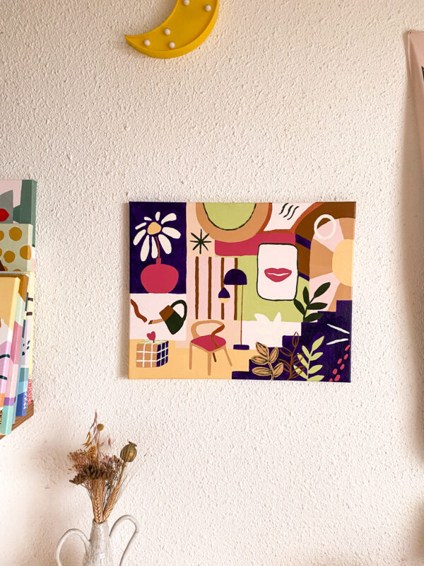 Peinture acrylique sur toile, œuvre originale, modèle unique – Image 5