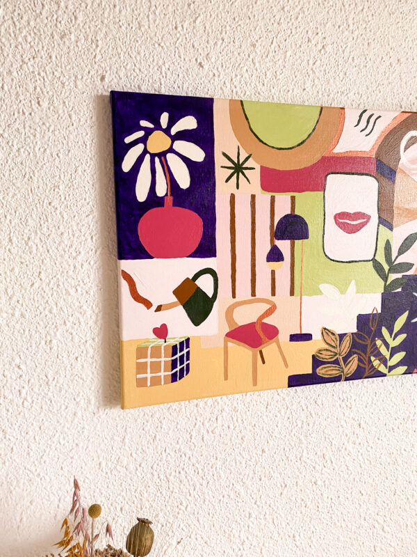 Peinture acrylique sur toile, œuvre originale, modèle unique – Image 4