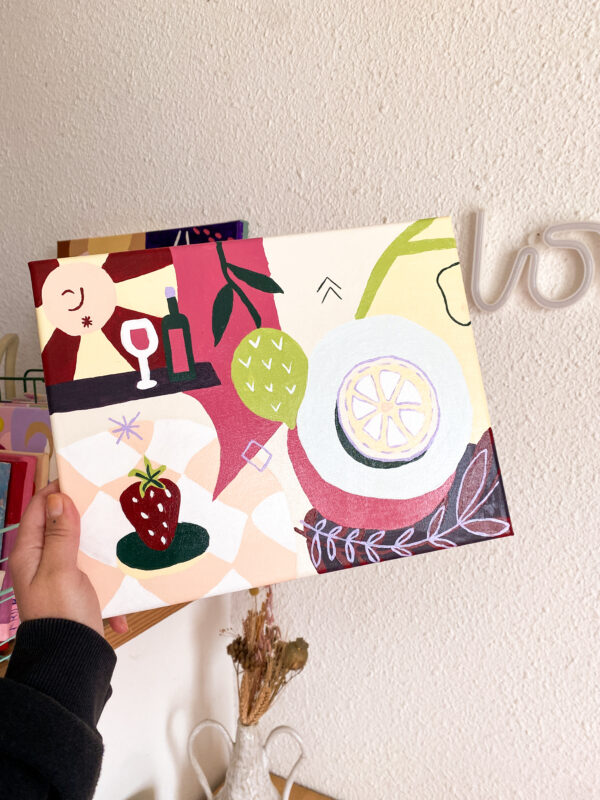Peinture acrylique sur toile, œuvre originale, modèle unique – Image 4