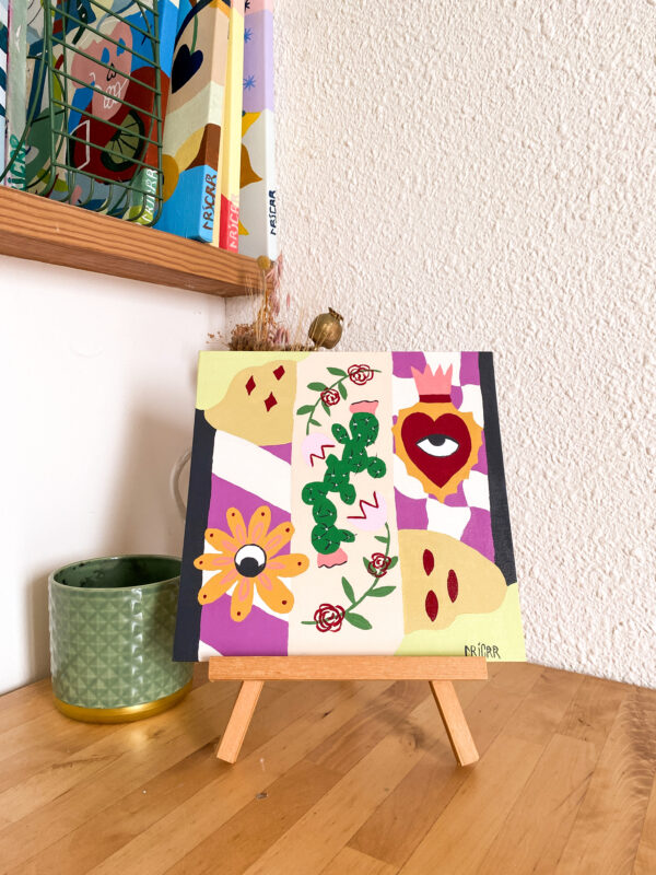 Peinture acrylique sur carton entoilé, œuvre originale, modèle unique – Image 6