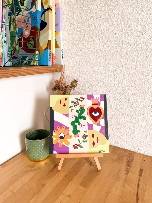 Peinture acrylique sur carton entoilé, œuvre originale, modèle unique – Image 7
