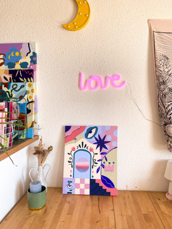 Peinture acrylique sur toile, œuvre originale, modèle unique – Image 4