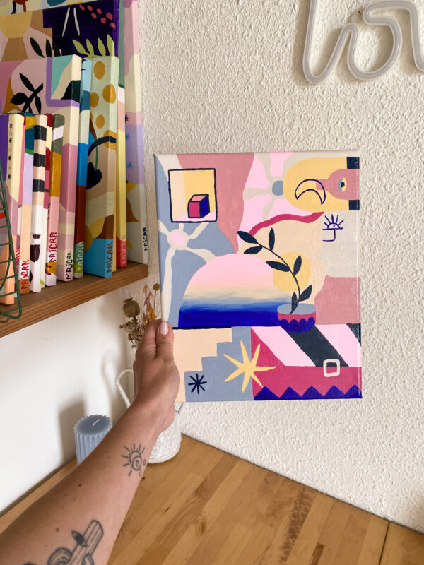 Peinture acrylique sur toile, œuvre originale, modèle unique – Image 3