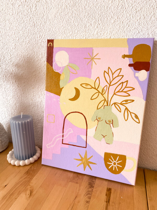Peinture acrylique sur toile, œuvre originale, modèle unique – Image 8