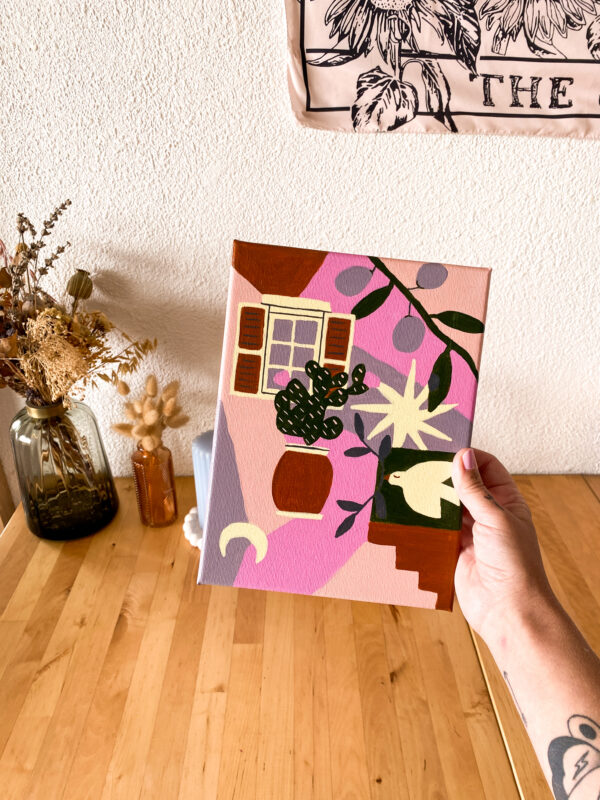 Peinture acrylique sur toile, œuvre originale, modèle unique – Image 4