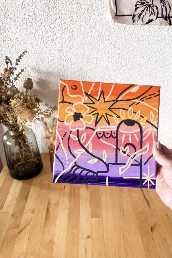 Peinture acrylique sur toile, œuvre originale, modèle unique – Image 4