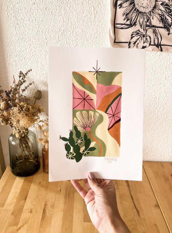 Peinture acrylique sur papier, œuvre originale, modèle unique – Image 4