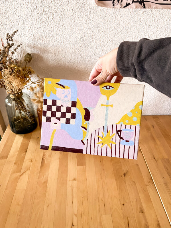Peinture acrylique sur toile, œuvre originale, modèle unique – Image 5