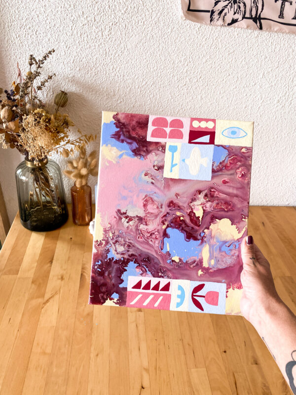 Peinture acrylique sur toile, œuvre originale, modèle unique – Image 5