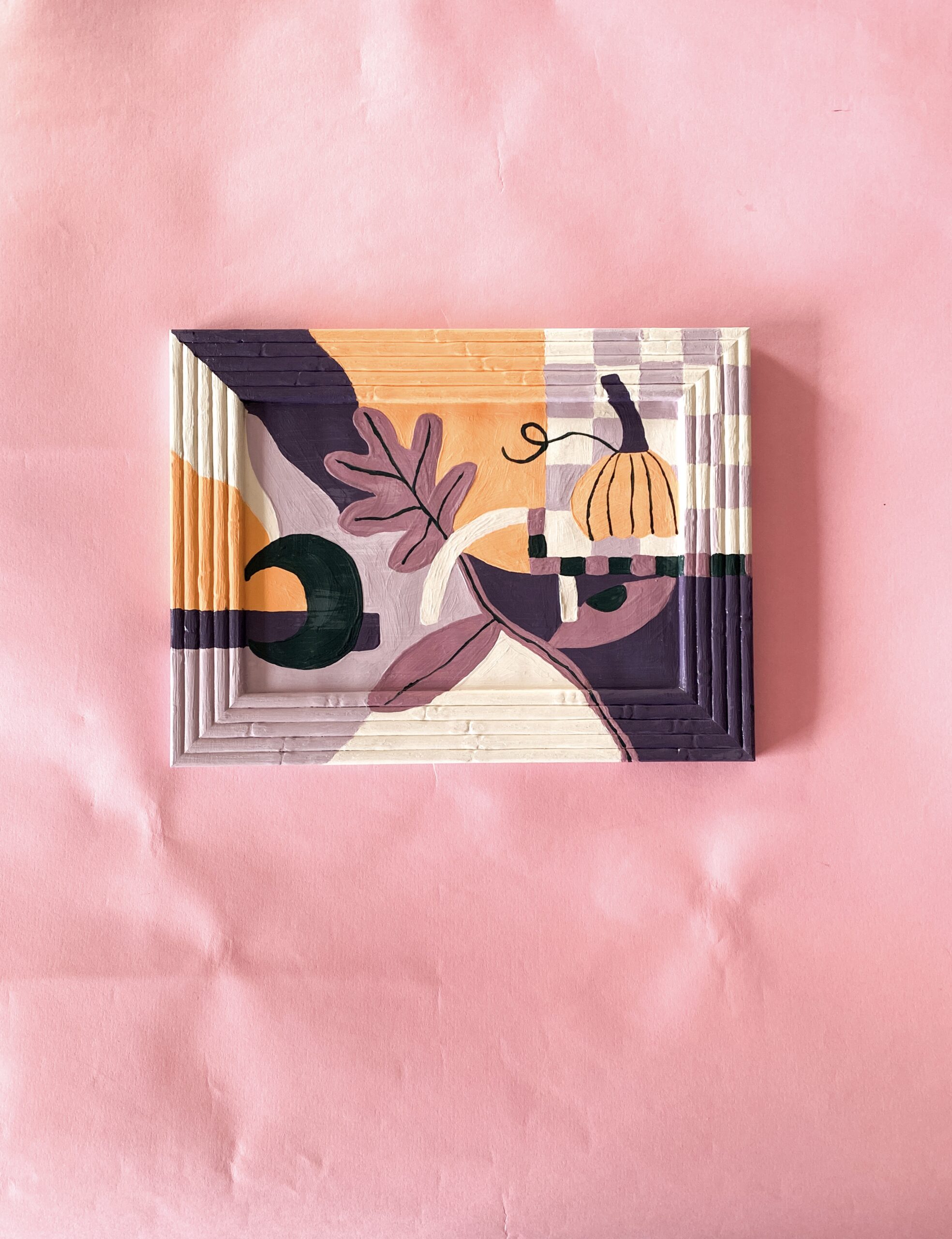 Peinture acrylique sur cadre, œuvre originale, modèle unique