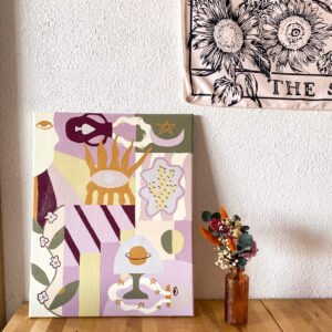 Peinture acrylique sur toile, œuvre originale, modèle unique