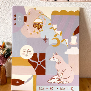 Peinture acrylique sur toile, œuvre originale, modèle unique