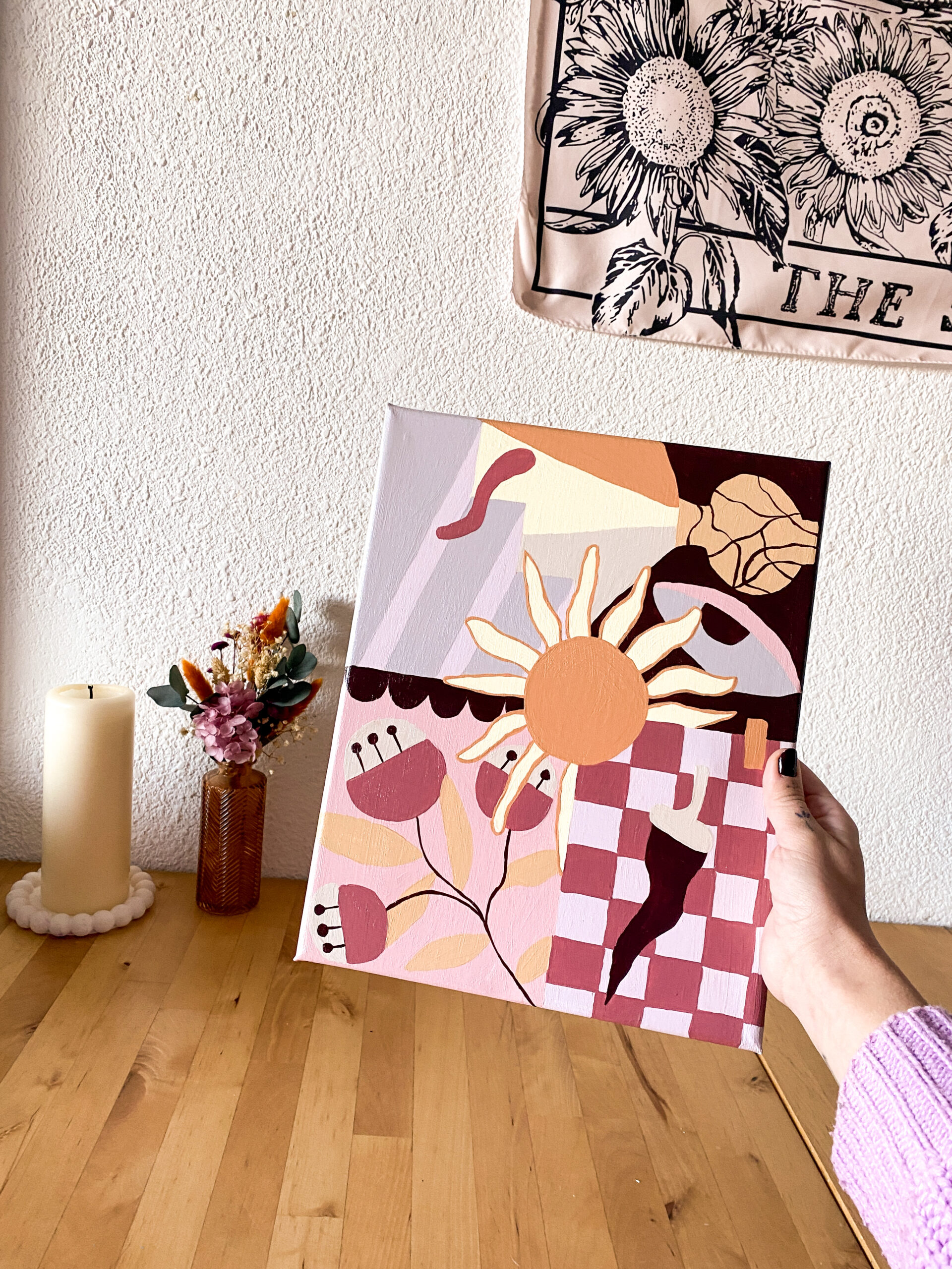 Peinture acrylique sur toile, œuvre originale, modèle unique – Image 5