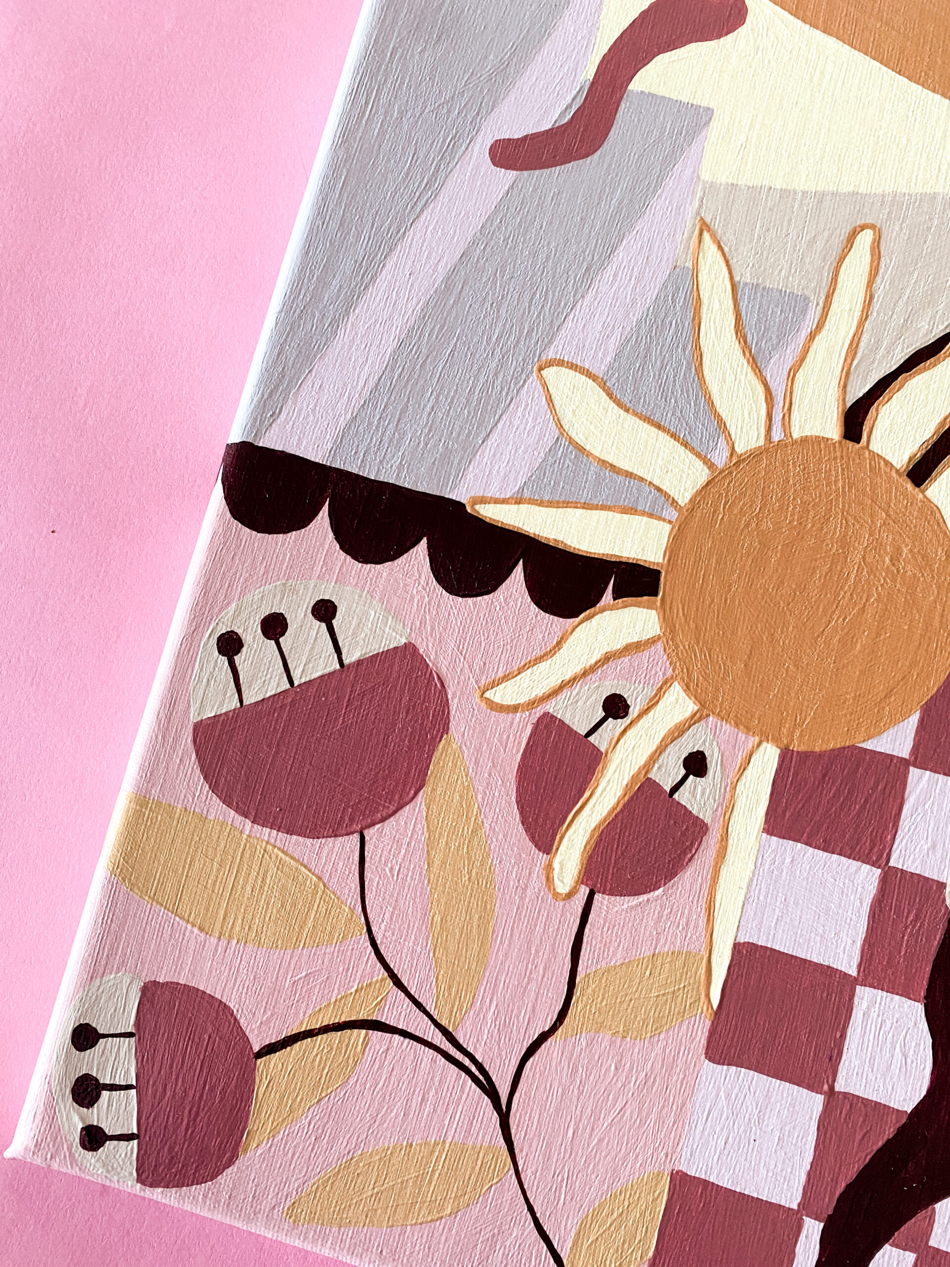 Peinture acrylique sur toile, œuvre originale, modèle unique – Image 2