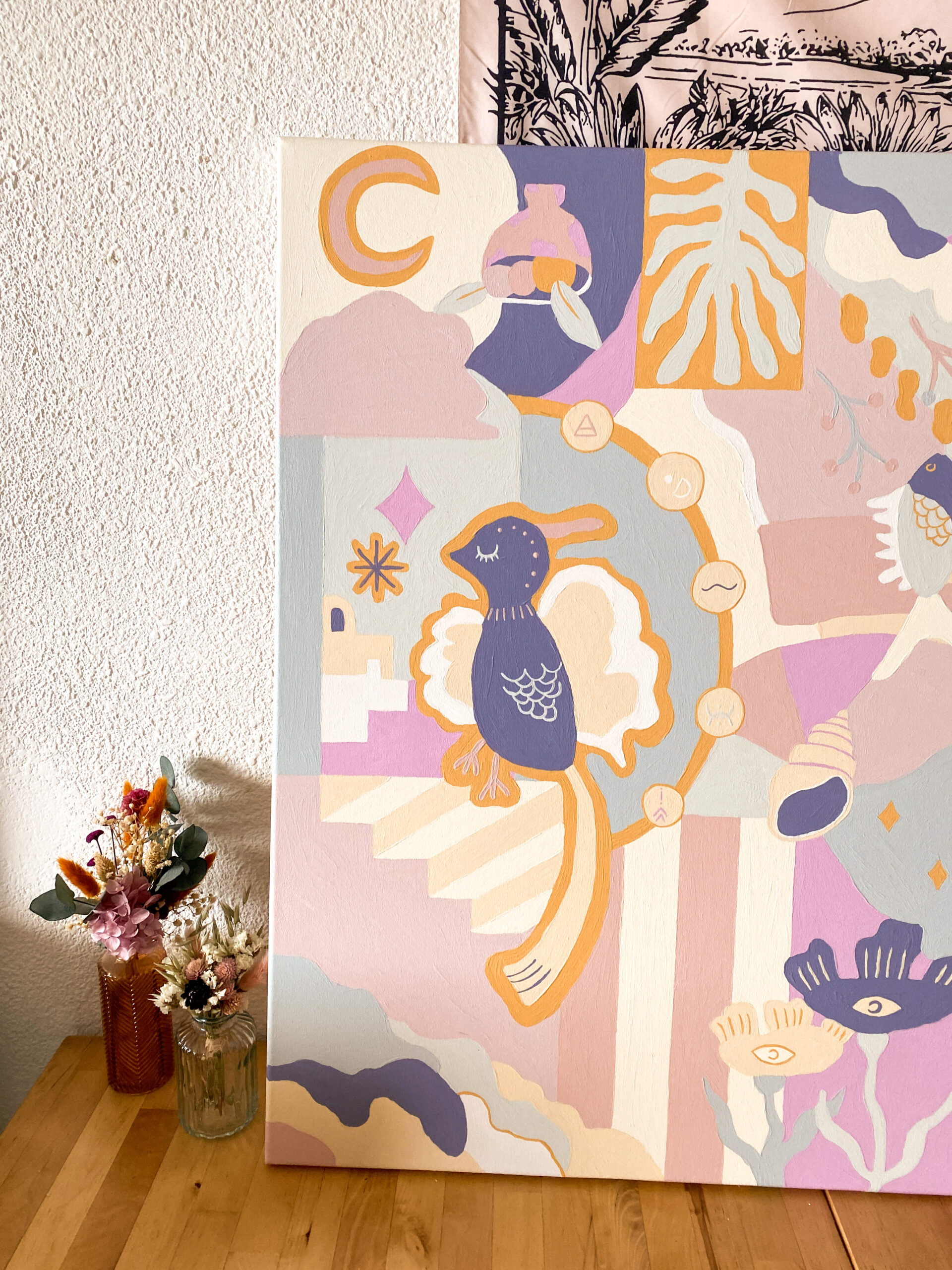 Peinture acrylique sur toile, œuvre originale, modèle unique – Image 7