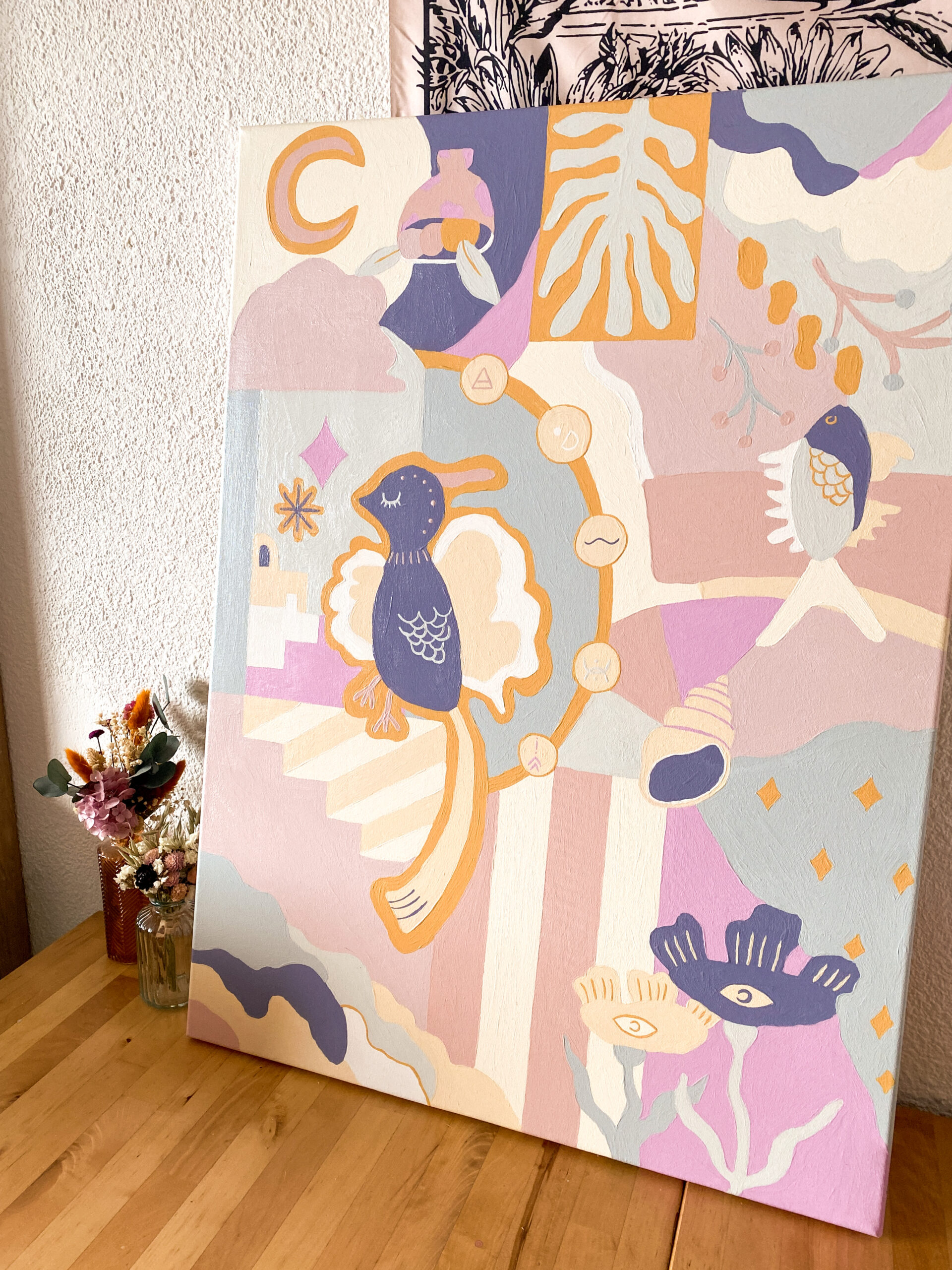 Peinture acrylique sur toile, œuvre originale, modèle unique – Image 6