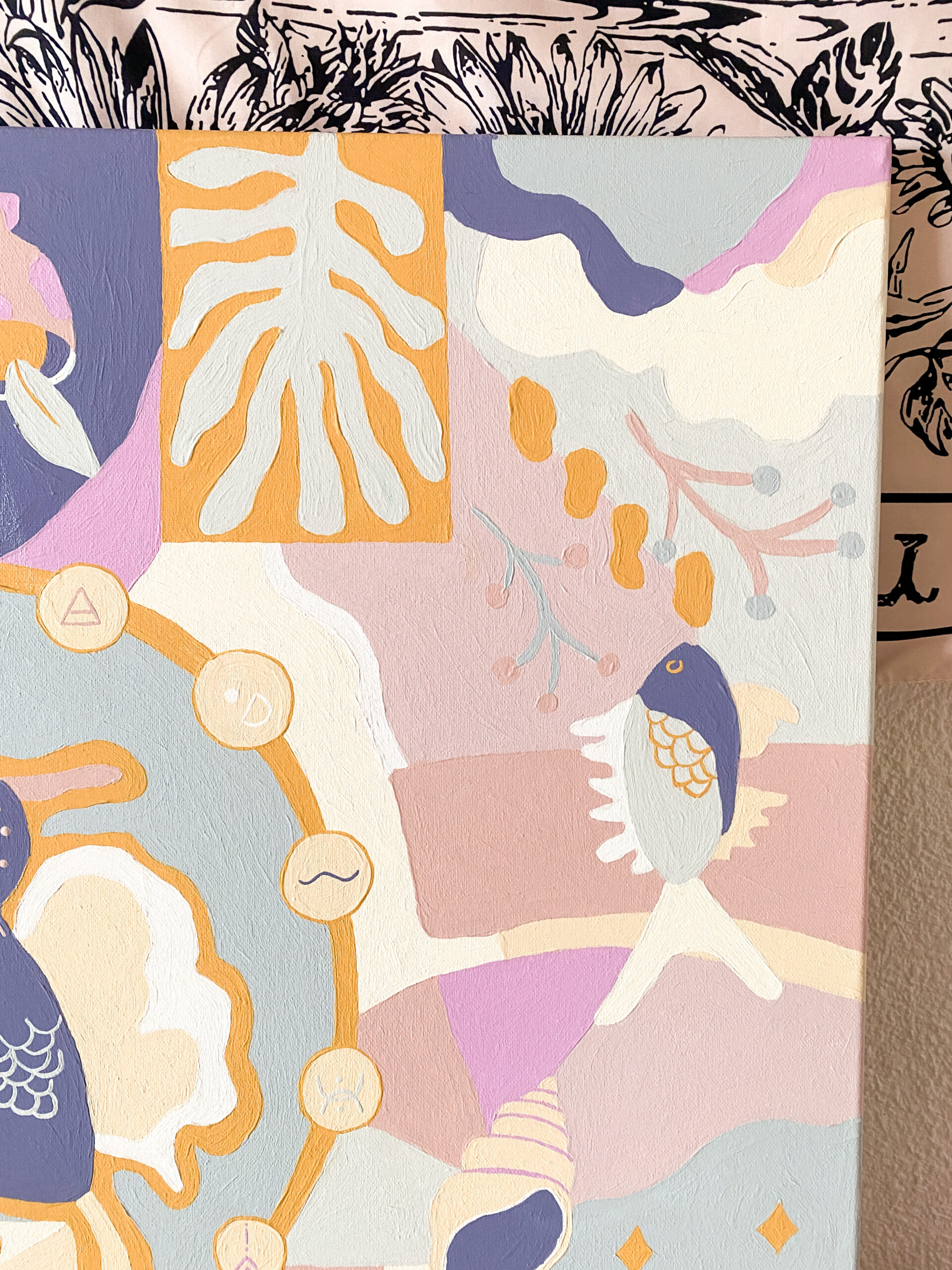 Peinture acrylique sur toile, œuvre originale, modèle unique – Image 5