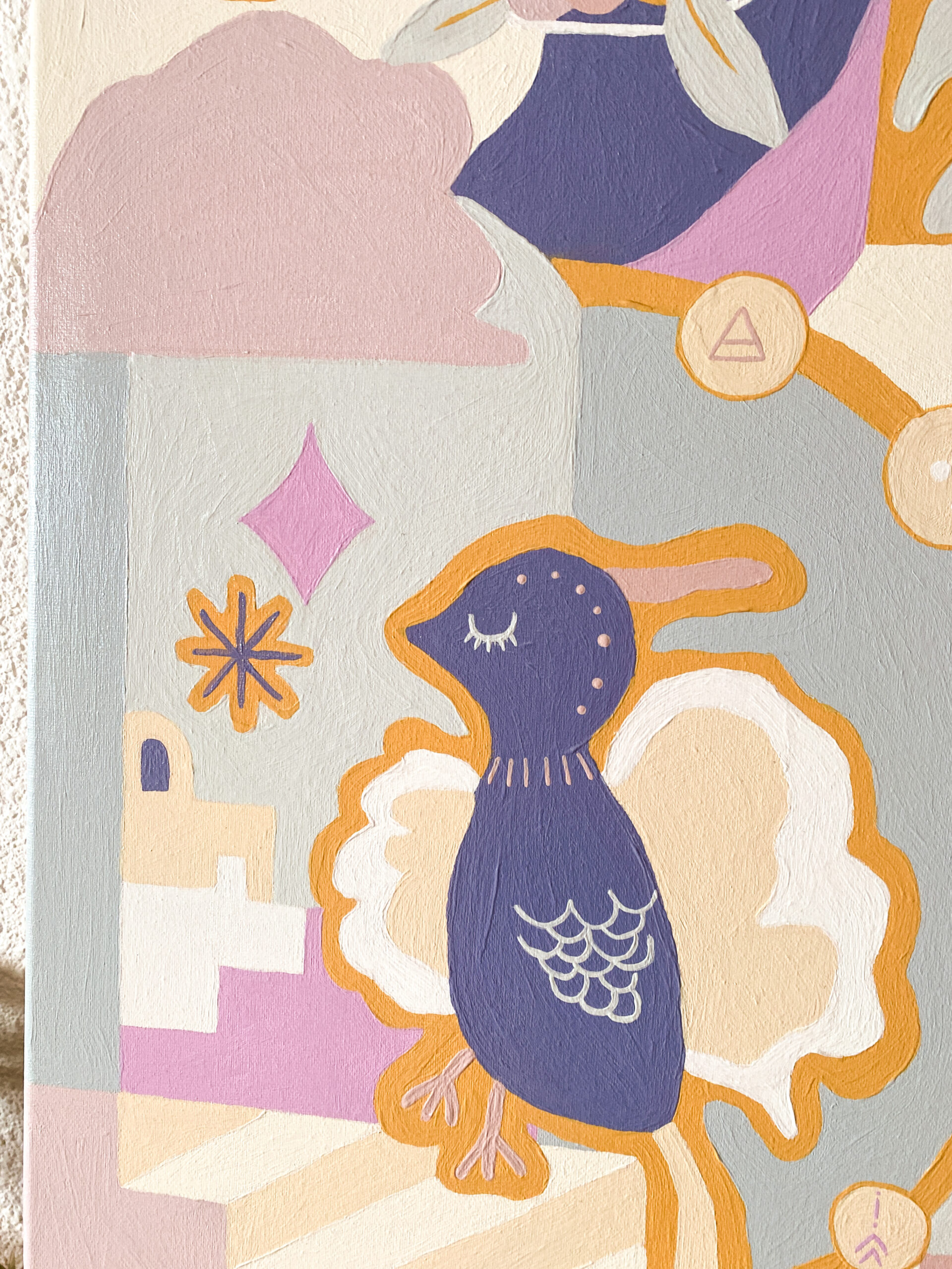 Peinture acrylique sur toile, œuvre originale, modèle unique – Image 3