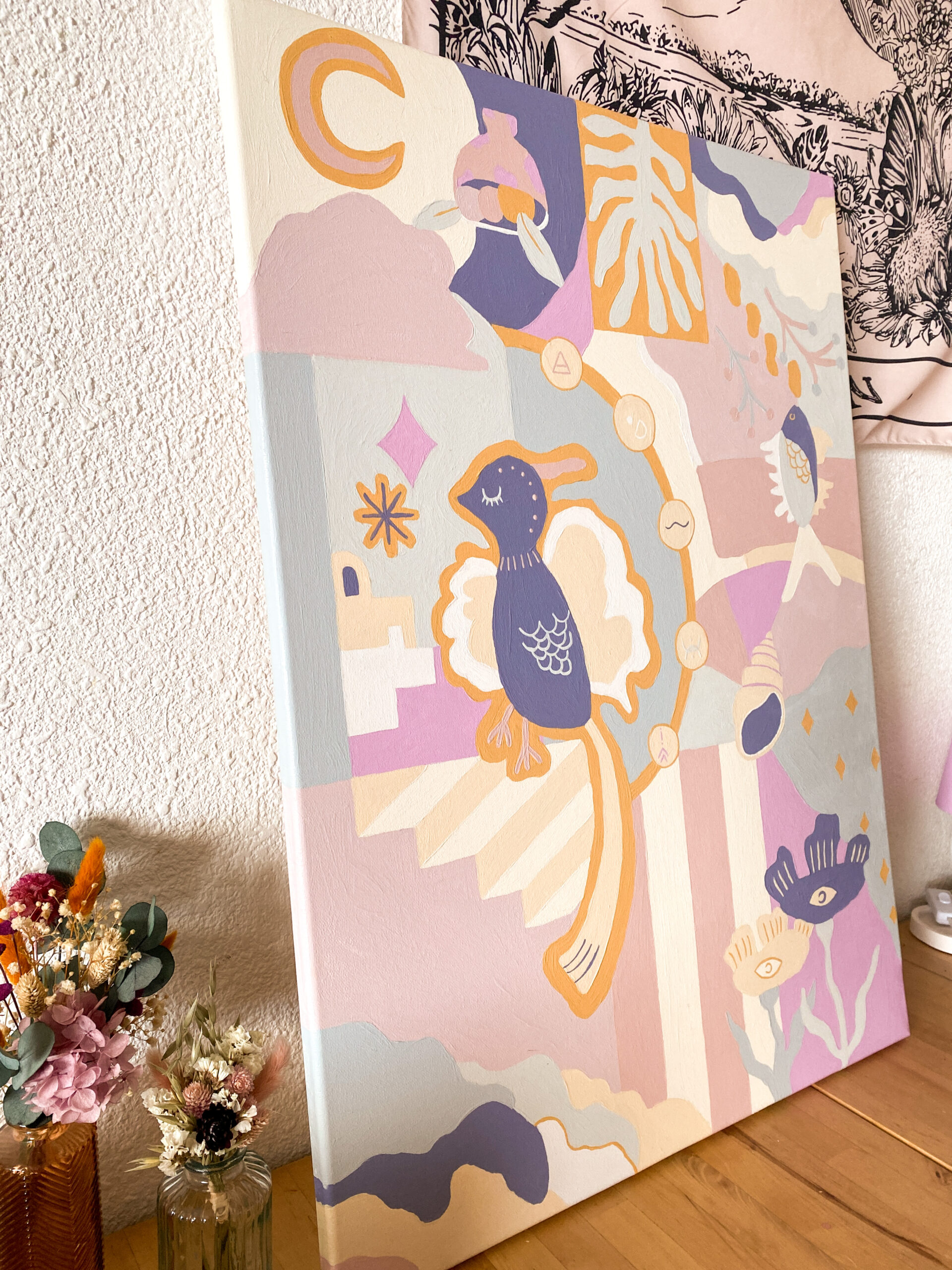 Peinture acrylique sur toile, œuvre originale, modèle unique – Image 2