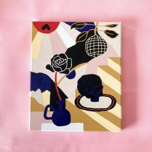 Peinture acrylique sur toile, œuvre originale, modèle unique