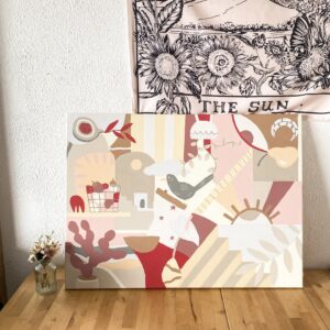 Peinture acrylique sur toile, œuvre originale, modèle unique