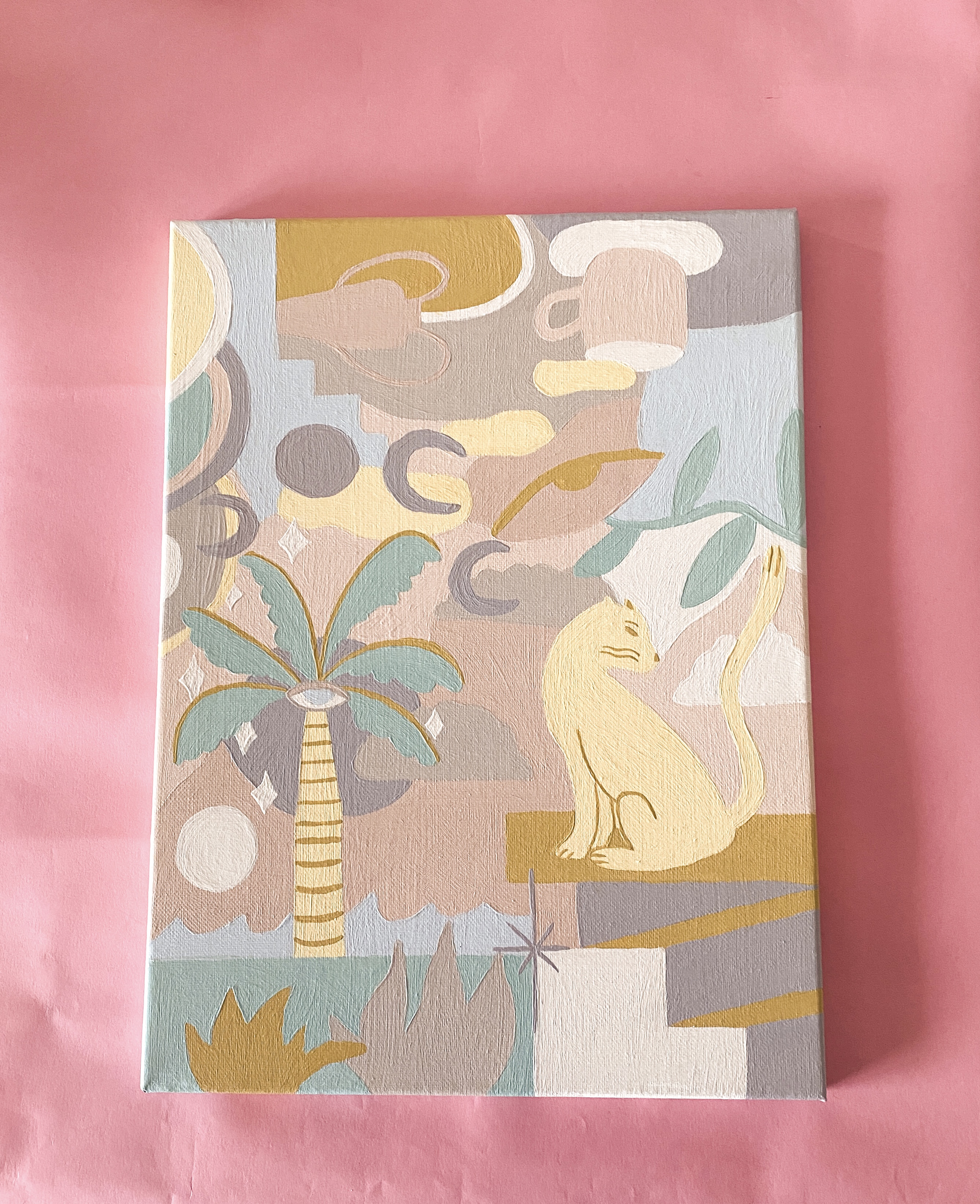 Peinture acrylique sur toile, œuvre originale, modèle unique