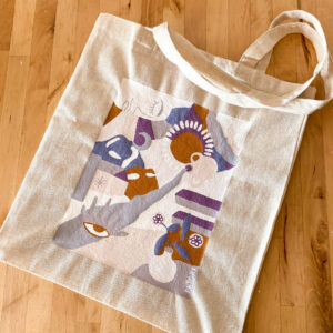 Peinture acrylique sur sac