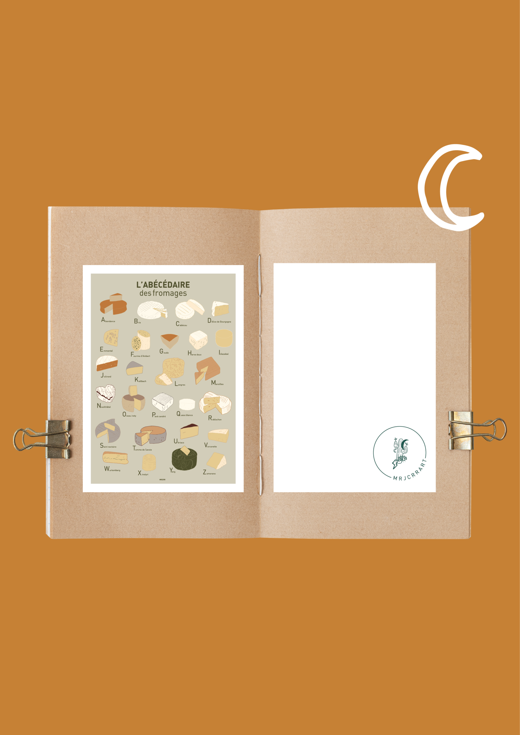 L' Abécédaire des fromages Affiche A3 A4 Carte postale – Image 4