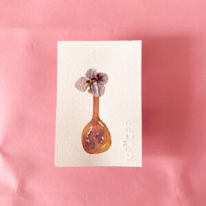 Peinture aquarelle originale vase et fleurs A6