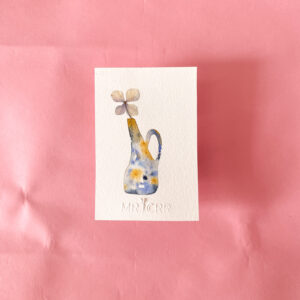 Peinture aquarelle originale vase et fleurs A6