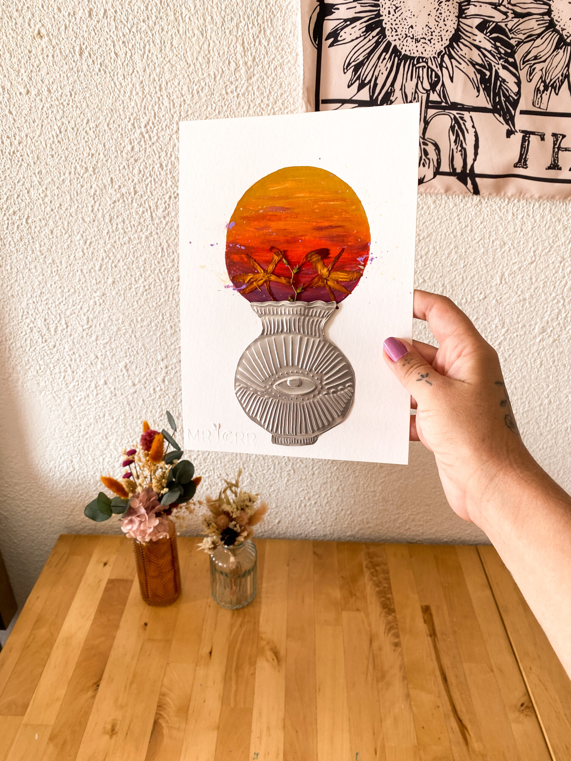 Peinture acrylique sur papier, œuvre originale, modèle unique – Image 5