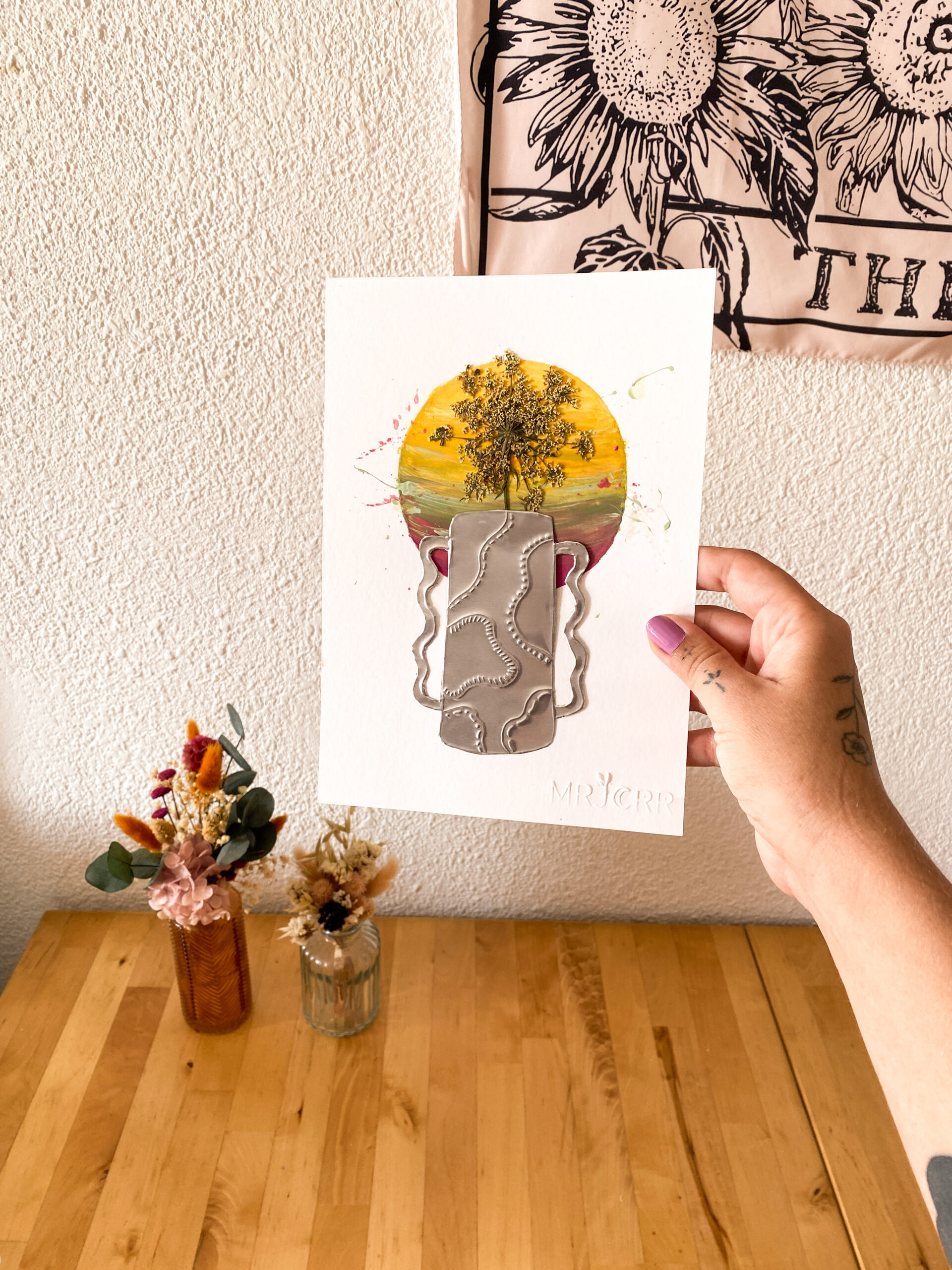 Peinture acrylique sur papier, œuvre originale, modèle unique – Image 5