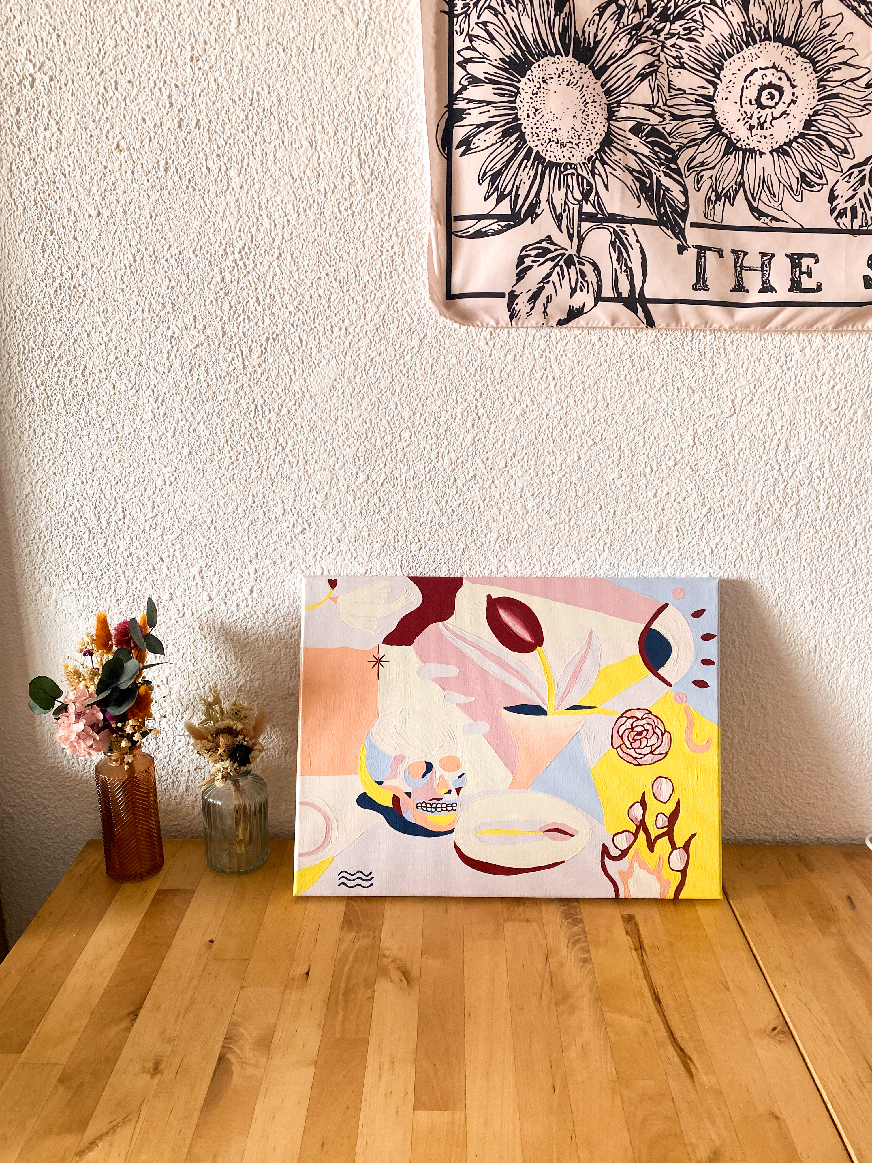 Peinture acrylique sur toile, œuvre originale, modèle unique