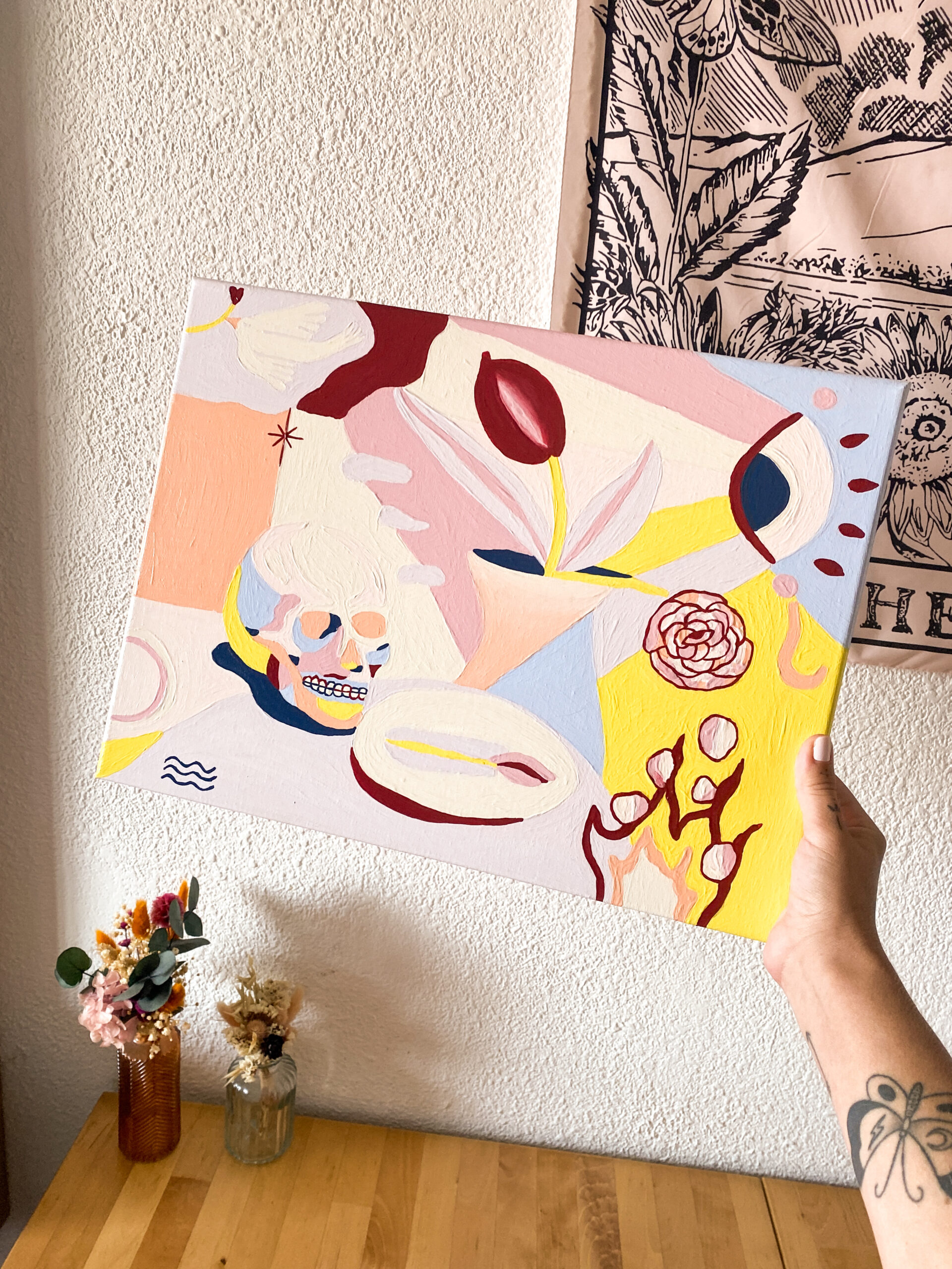 Peinture acrylique sur toile, œuvre originale, modèle unique – Image 3